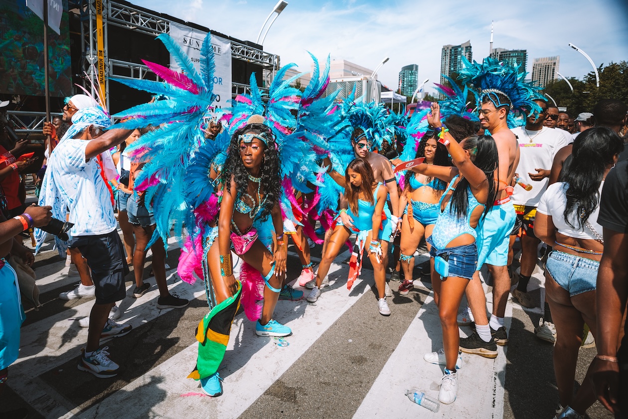 Register to play mas with Sunlime Mas at the 2024 Toronto Caribbean Carnival, formerly known as Caribana. Play mas with Sunlime Mas.